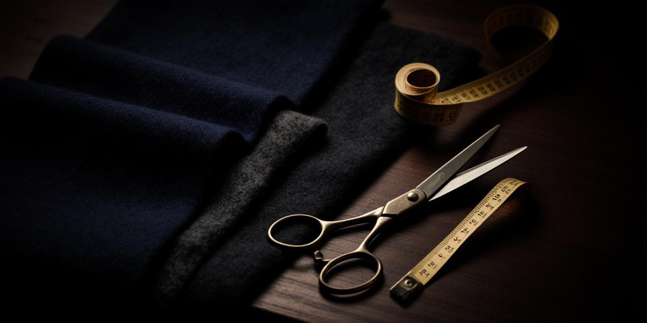 Strumenti di sartoria su un tavolo di legno antico